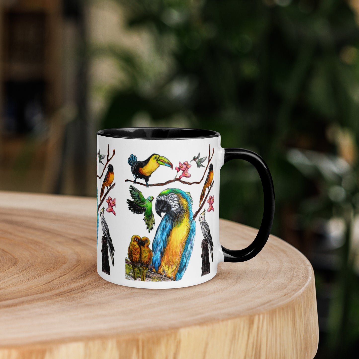 Birds Mug with Color Inside