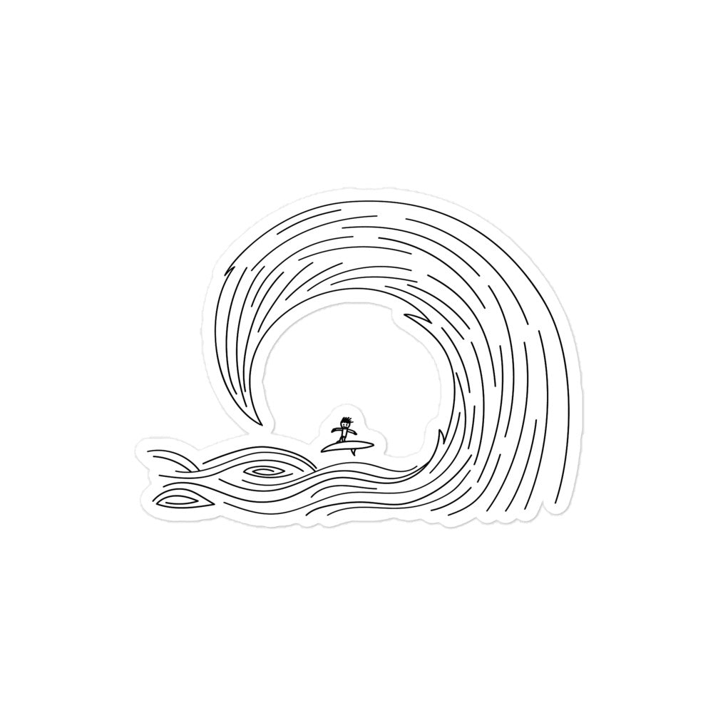 "Wave Rider" Bubble-free stickers