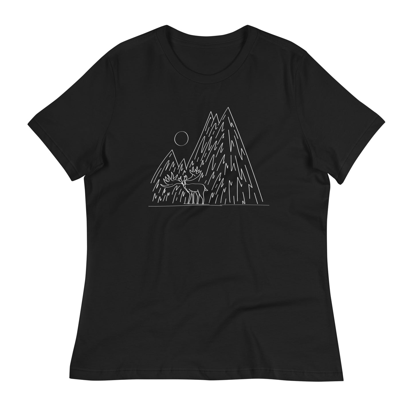 Elk & Mountain Women's Relaxed T-Shirt